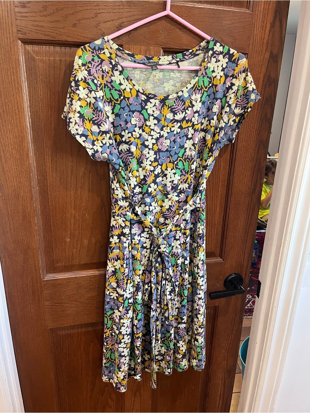 Toad & Co Floral Tie-Waist Women’s Dress medium